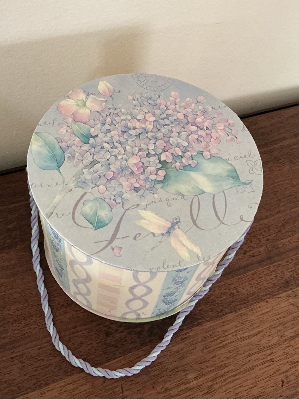 Juliana Lilacs Covered Round Box with Lid by Brenda Walton & Marcel Schurman